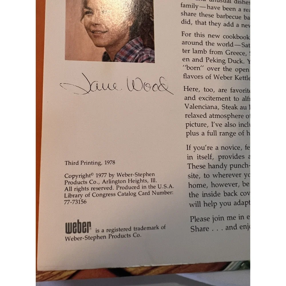 Elegant Fare from the Weber Kettle by Jane Wood Grill Cookbook Recipe Cards 1978
